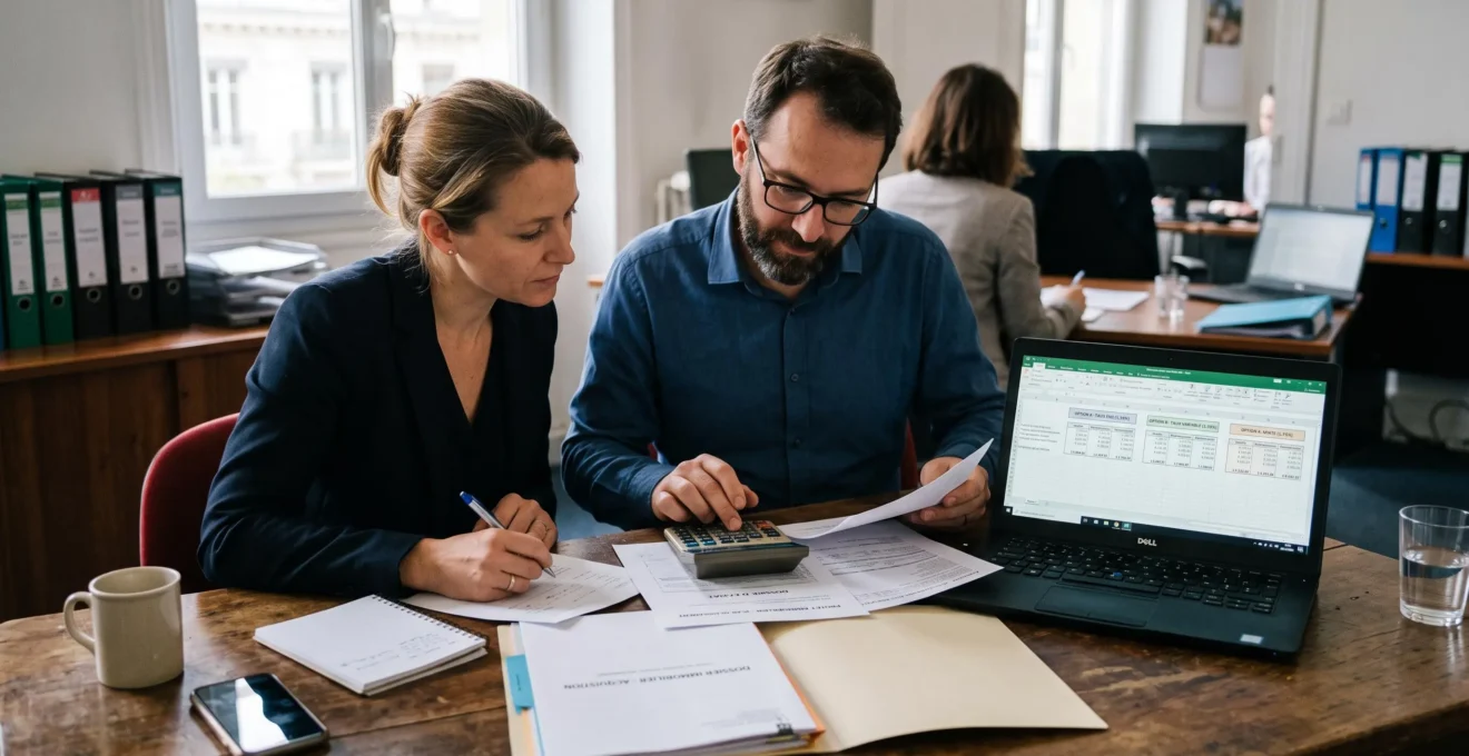 Acheteur comparant plusieurs solutions de crédit immobilier avec peu d'apport