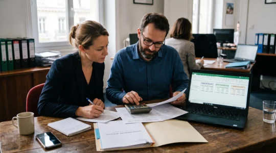 Acheteur comparant plusieurs solutions de crédit immobilier avec peu d'apport