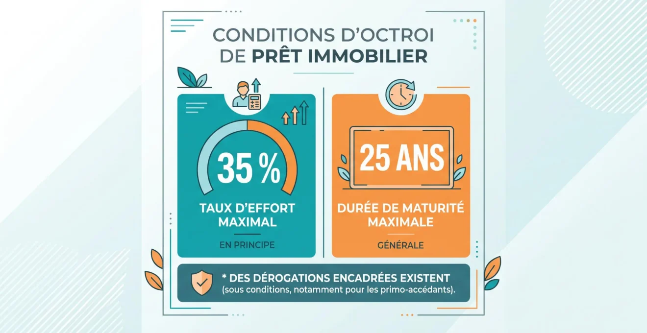 Repères HCSF de 35 % de taux d'effort et 25 ans de durée maximale générale